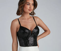 Bring The Dazzle Sequin Bustier
