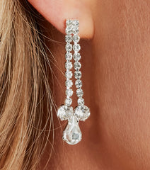 Living Luxe Rhinestone Necklace And Earrings Set