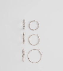 Perfect Balance Hoop Earrings Set