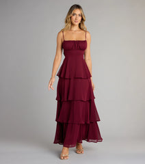 Evening Soirée Chiffon Maxi Dress