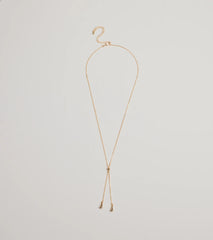 Sleek Minimalist Era Teardrop Slider Necklace