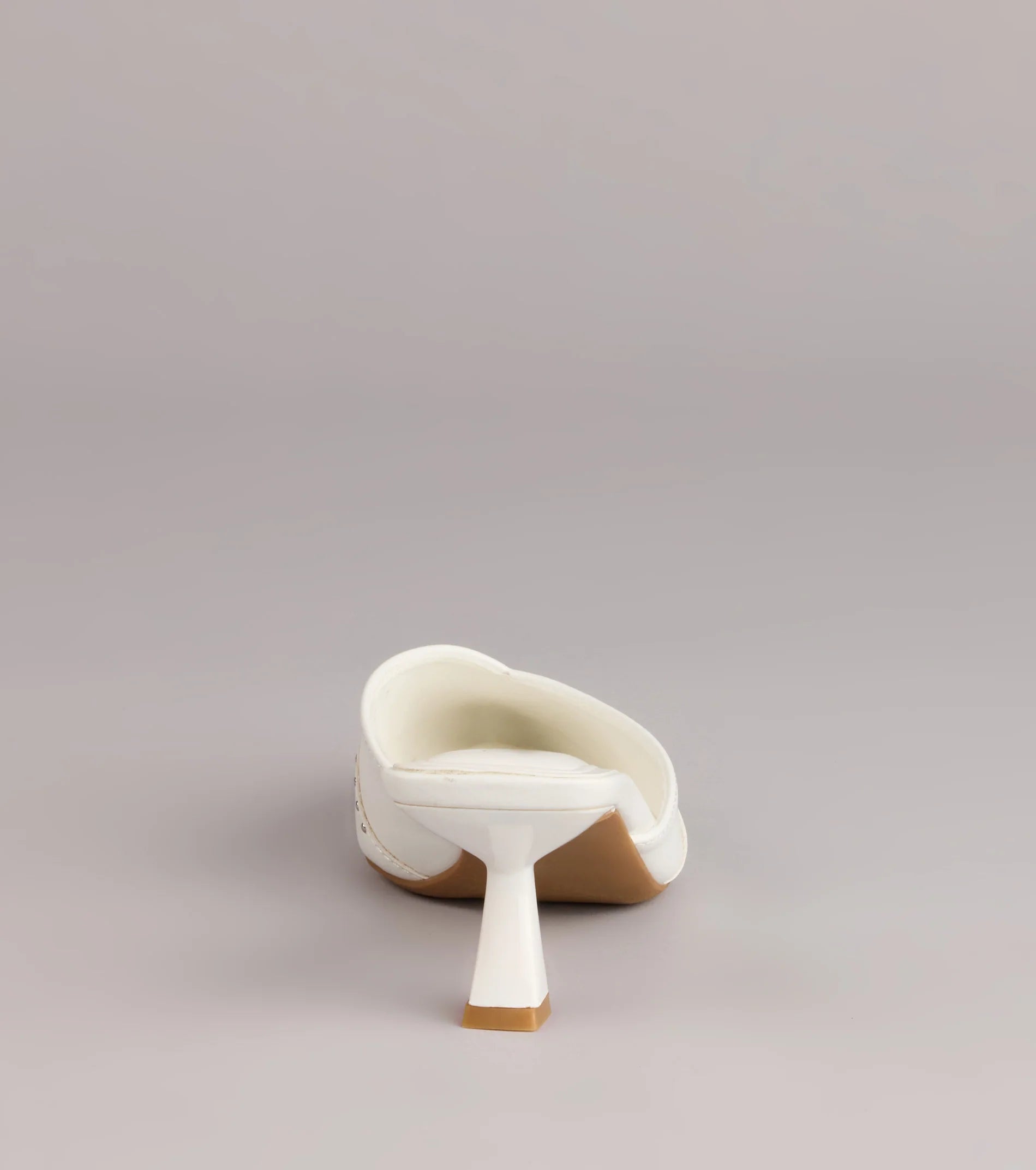 Studded Edge Pointed Kitten Pumps