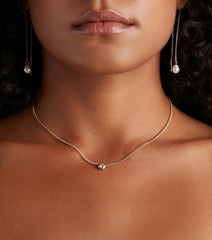 All In The Details Dainty Rhinestone Necklace