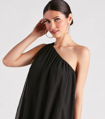 Flirty Attitude Bubble Hem Mini Dress