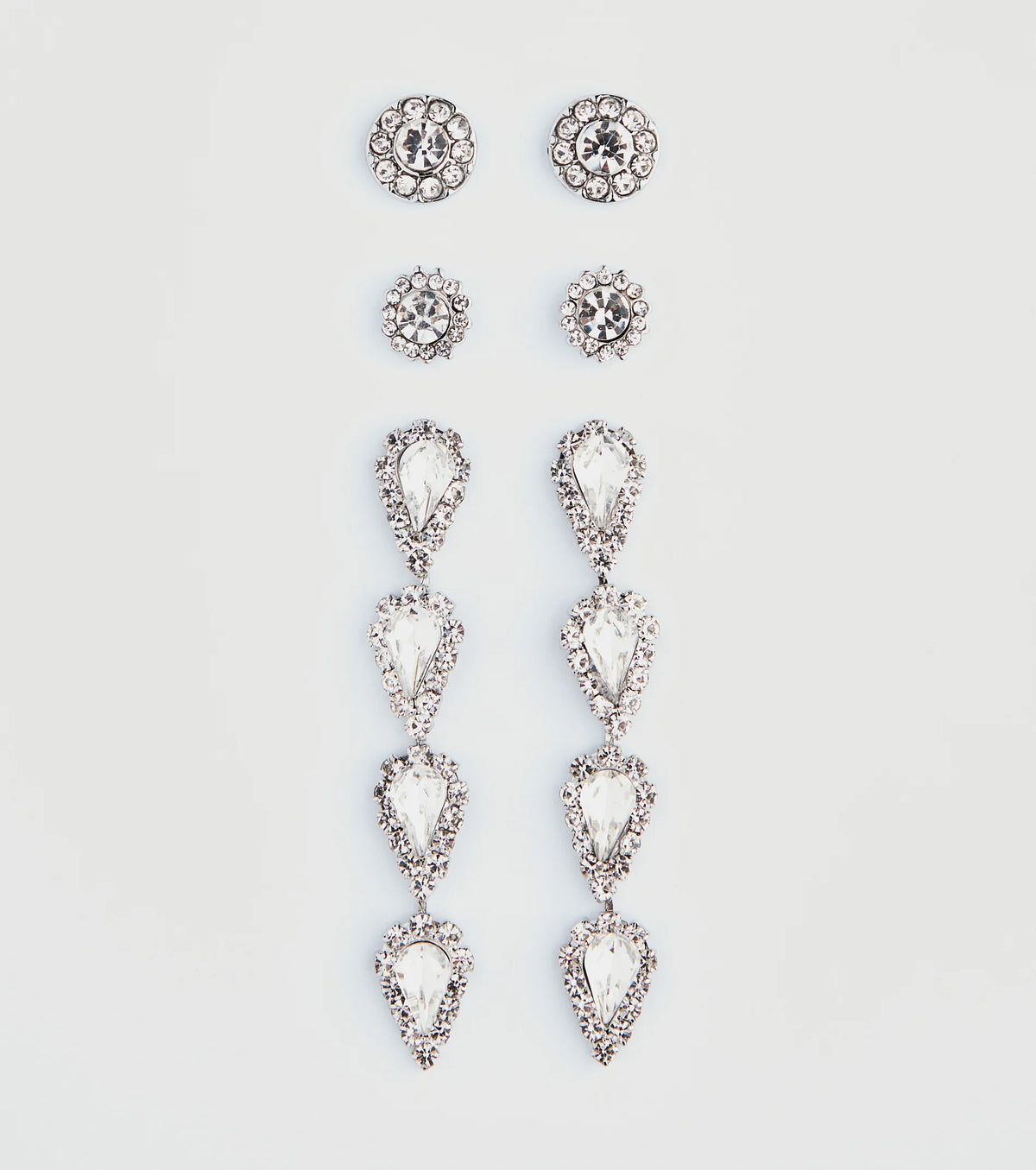 Elegant Staples Three-Pack Earrings Set