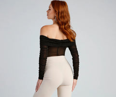 Keeping Knit Glam Glitter Bodysuit