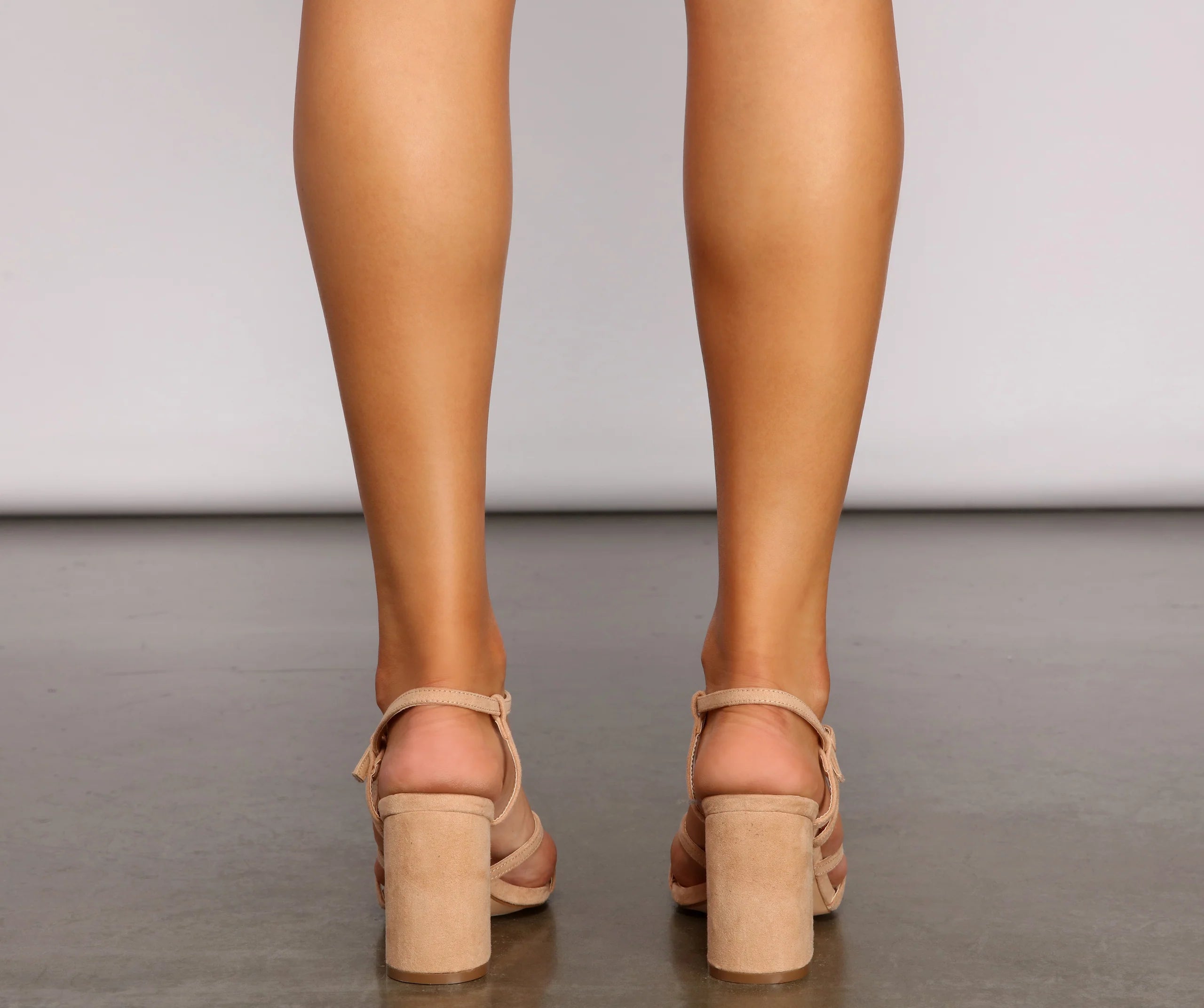 Chic And Strappy Square Toe Block Heels