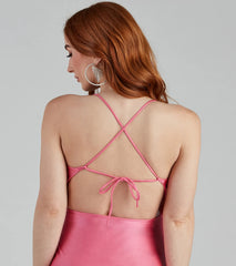 Hot Night Strappy Back Mini Dress