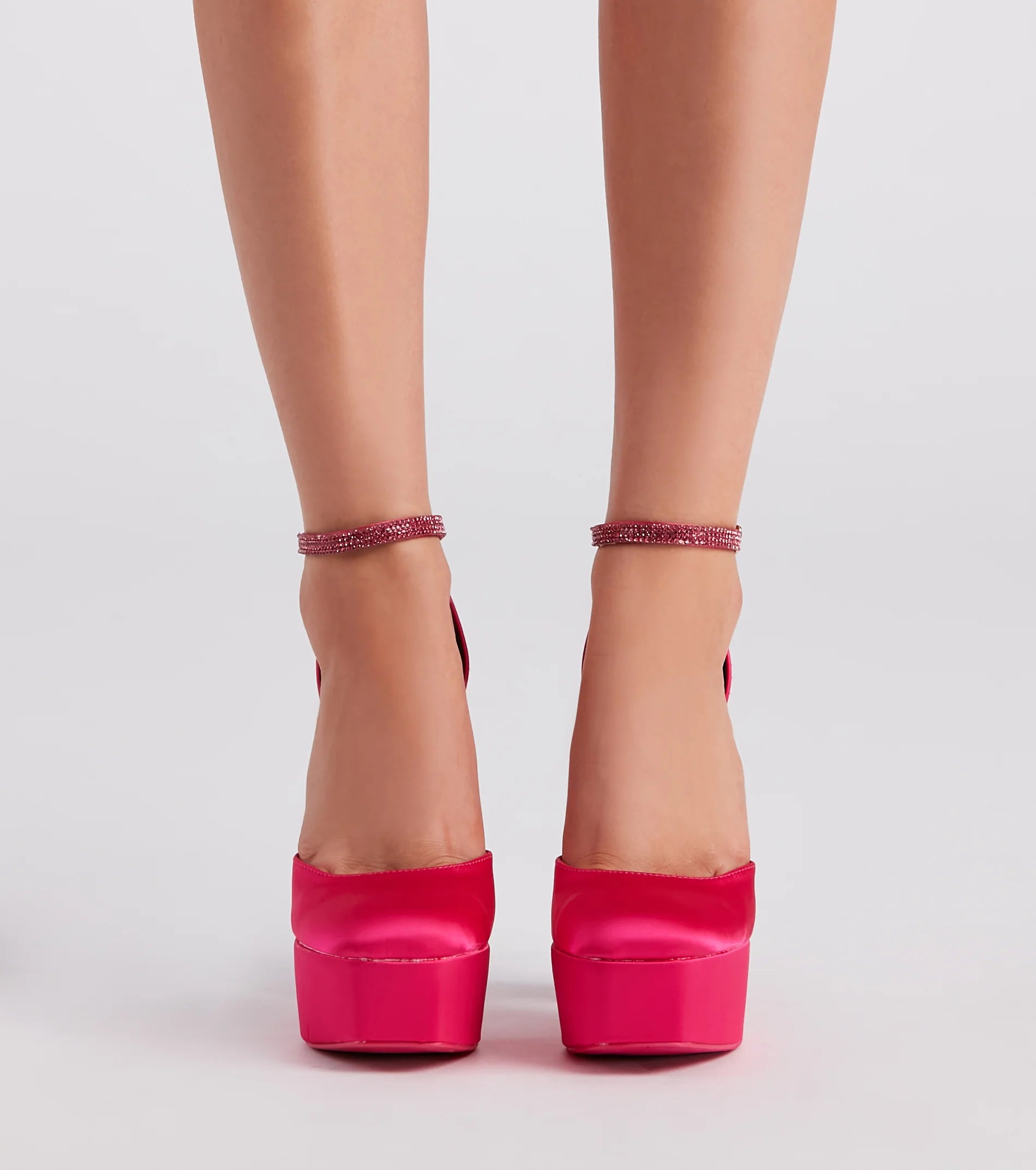 Season To Party Satin Platform Pumps