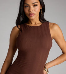 Lowkey Head Turner Open Back Mini Dress