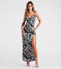 Trip To Paradise Tropical Print Maxi Dress
