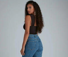 Simple And Stunning Halter Bodysuit