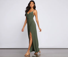 Major Appeal High Slit Maxi Dress
