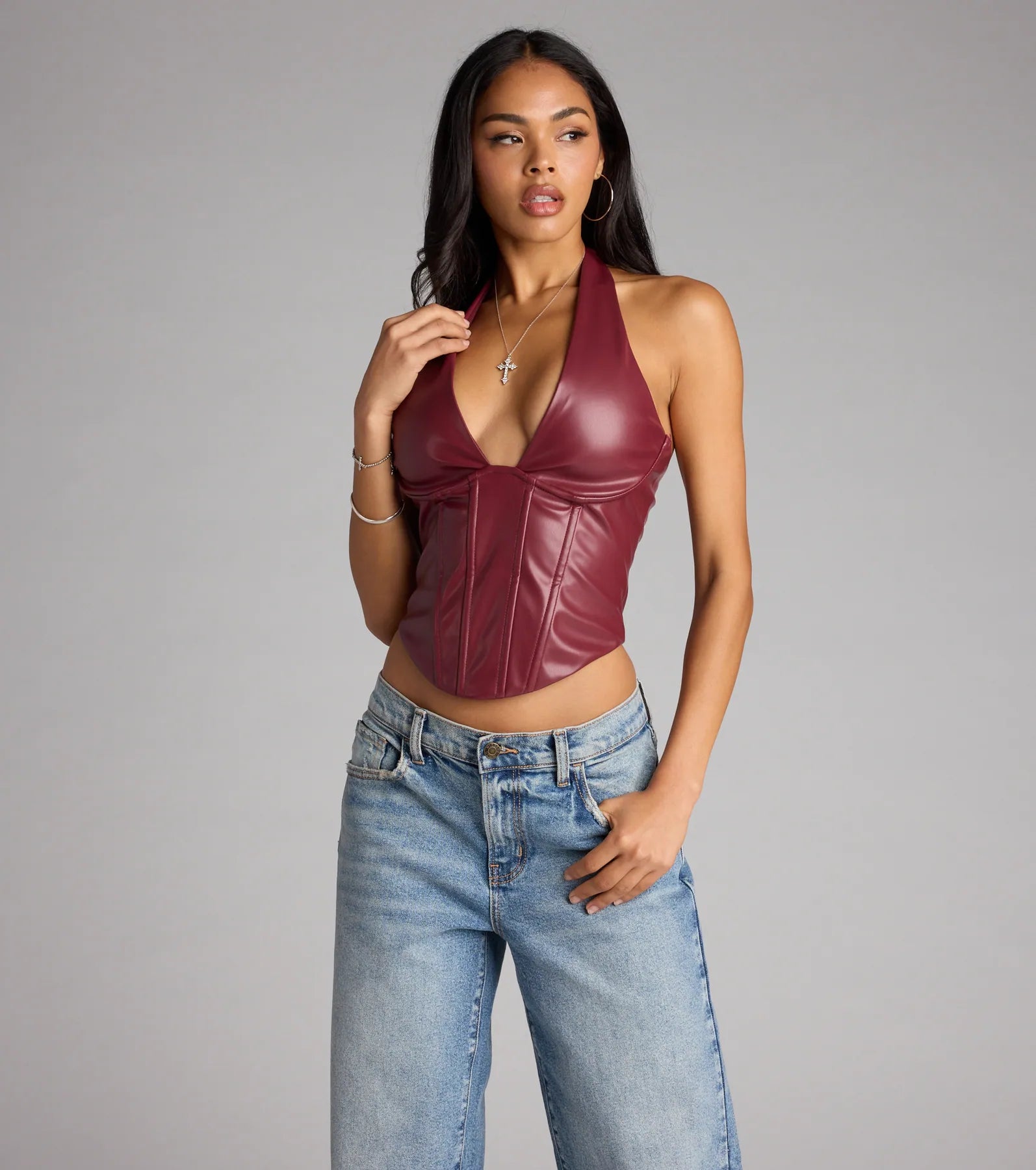 Undeniable Flair Halter Corset Top