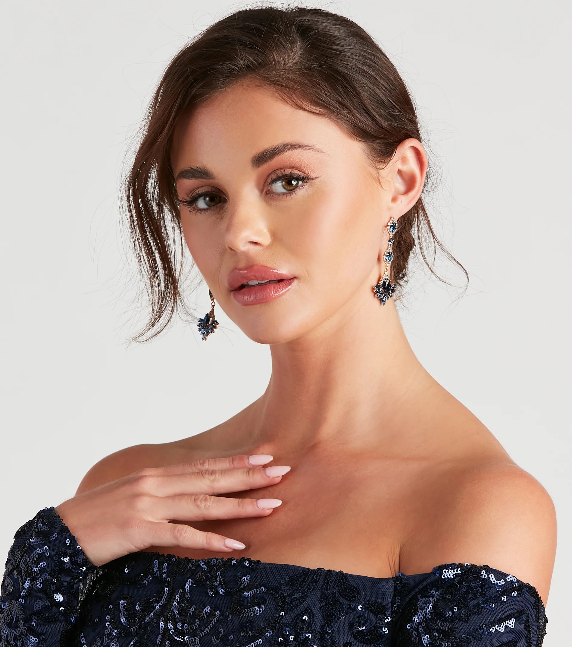 French Glam Linear Drop Earrings