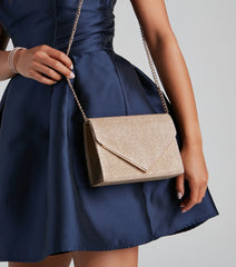Glitter Mesh Envelope Crossbody