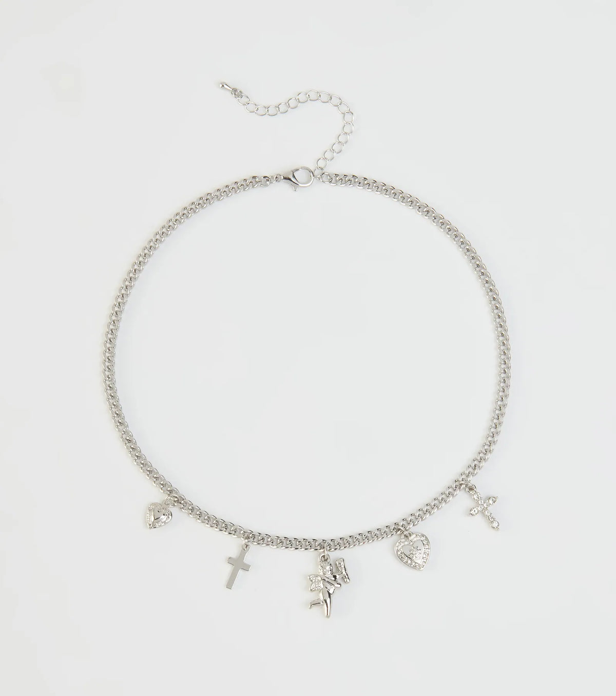 Feelin' Trendy Chain-Link Charm Necklace
