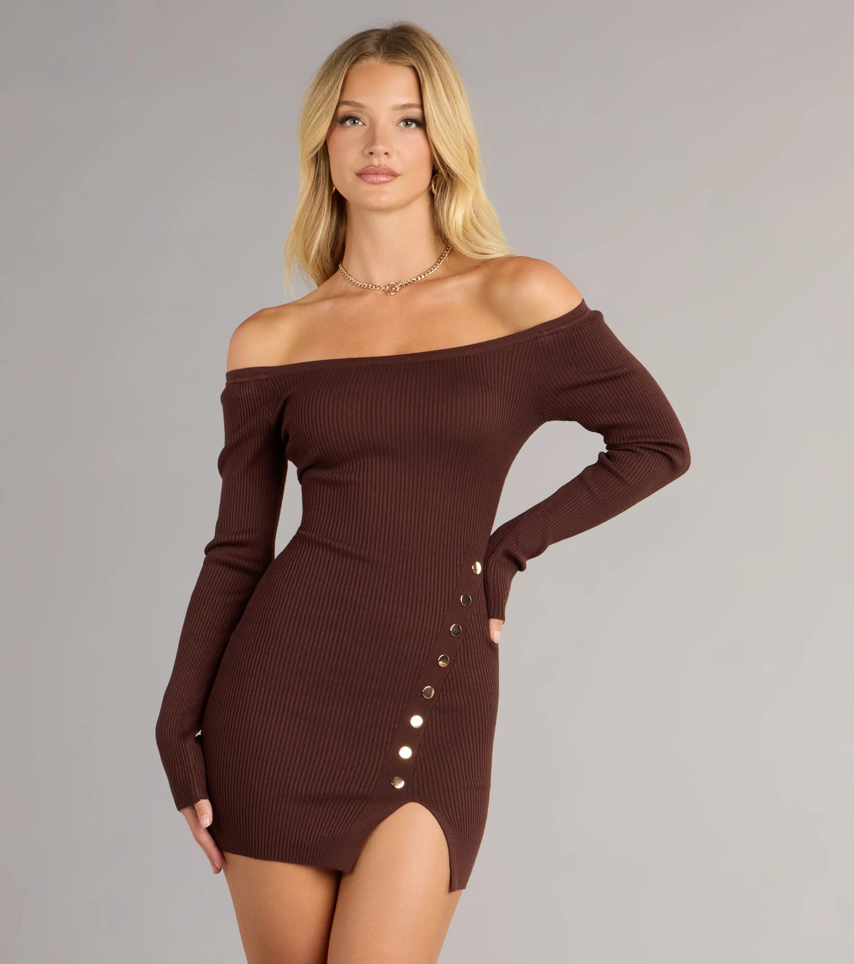 Casually Flirty Off-The-Shoulder Mini Dress
