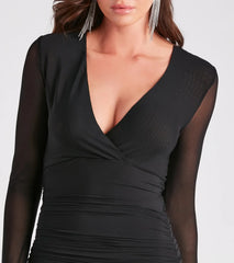 Date Night Ready Ruched Mini Dress