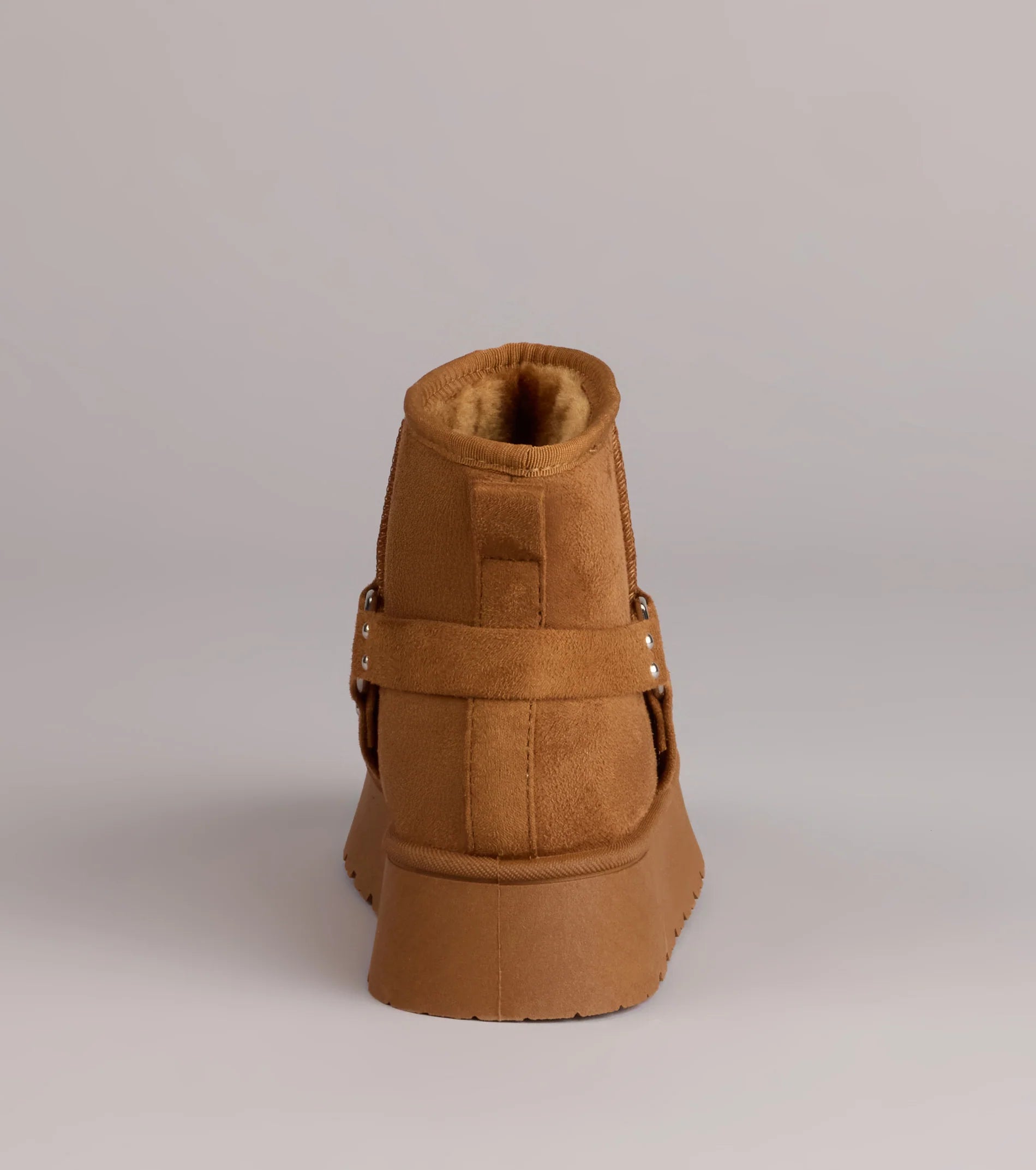 Snuggle Steps Faux Sherpa Platform Booties