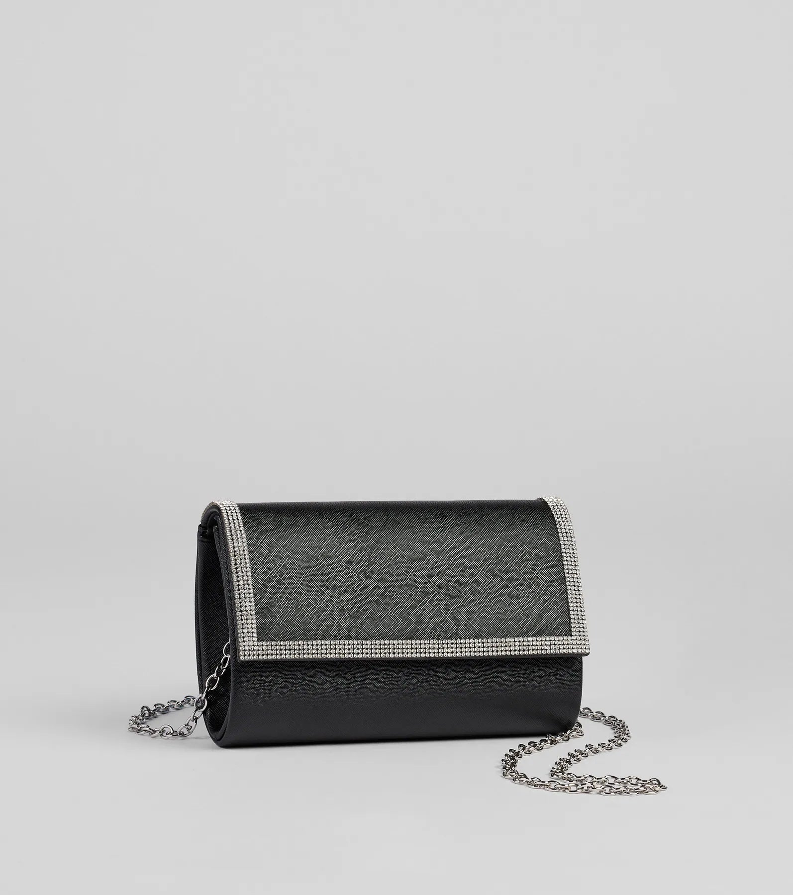 Sparkle Scene Rhinestone Foldover Clutch