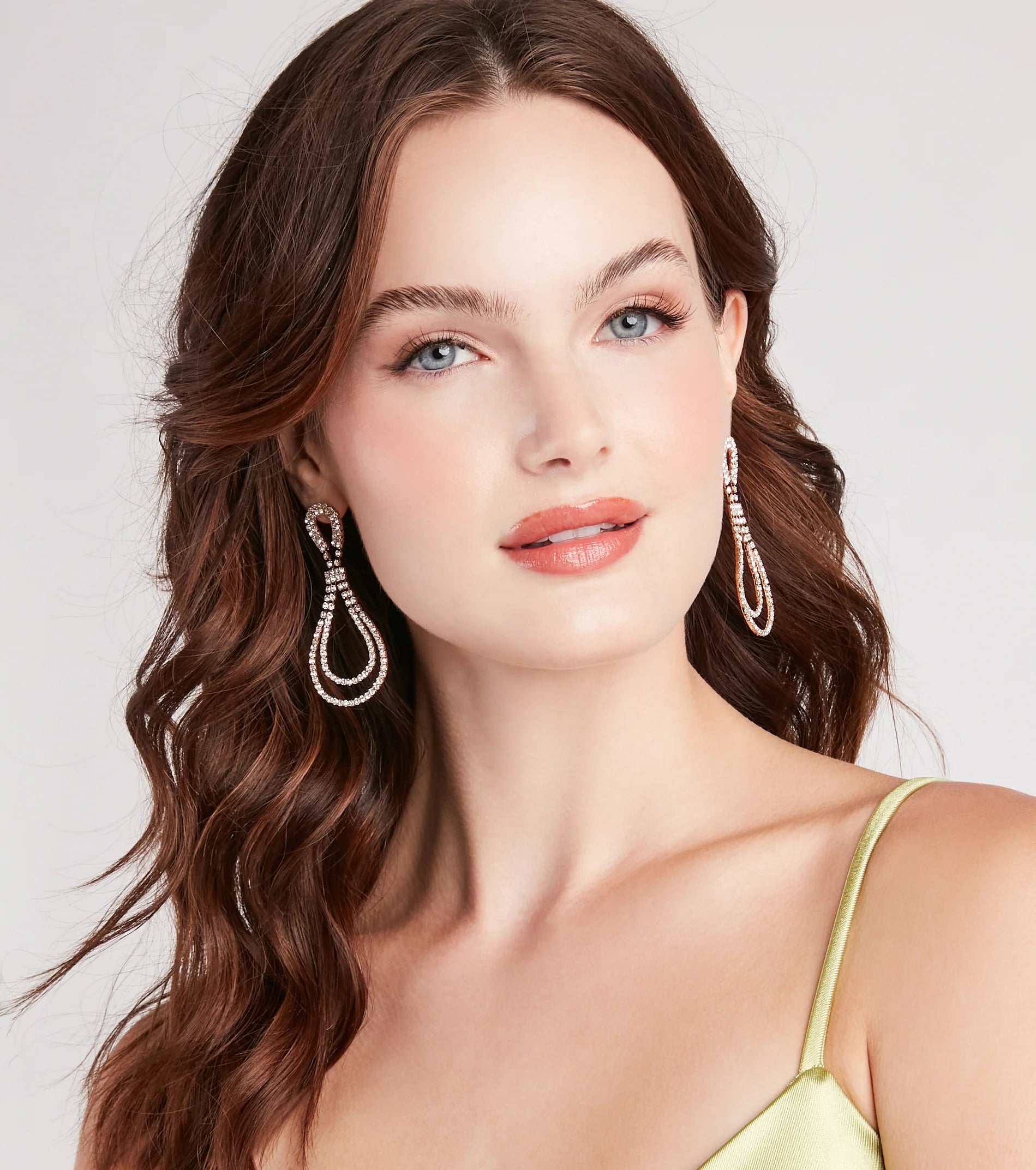 Beautiful Shine Rhinestone Teardrop Earrings