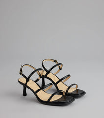 On Point Strappy Sling-Back Stiletto Heels