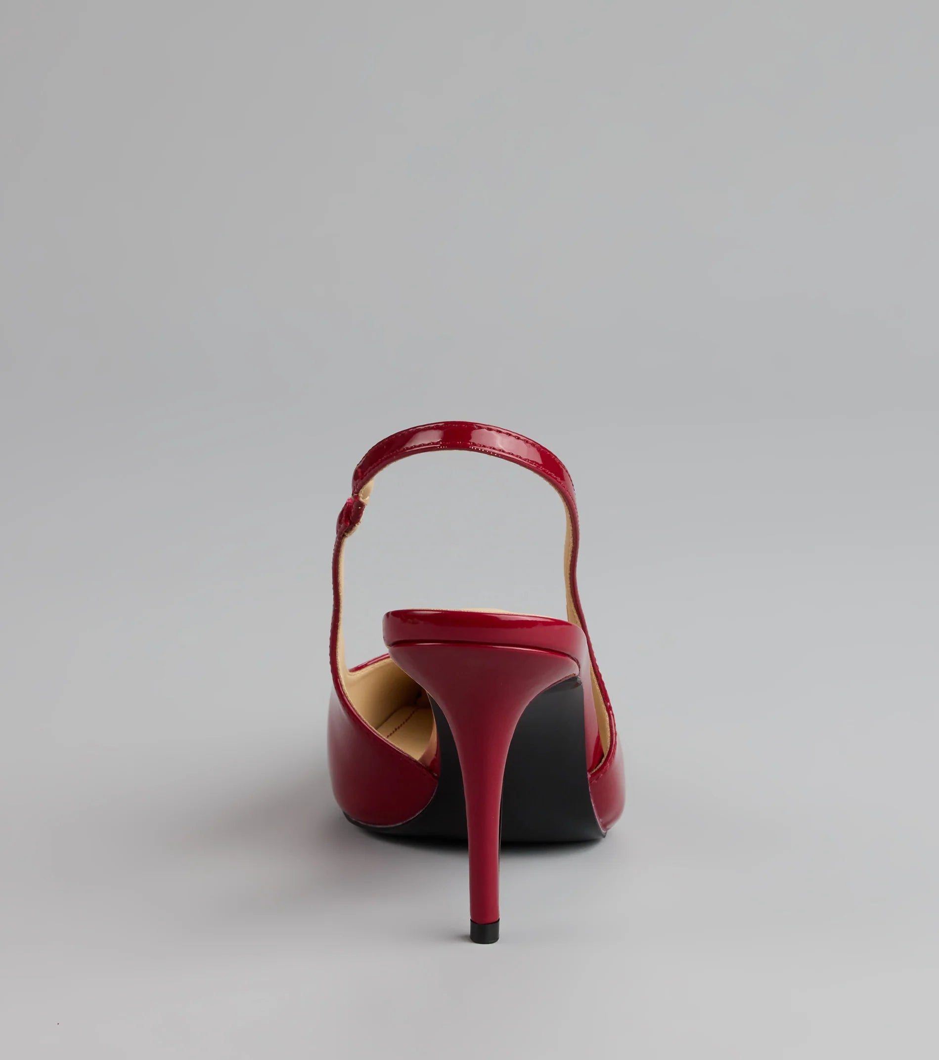 Sharp Finish Patent Slingback Pumps