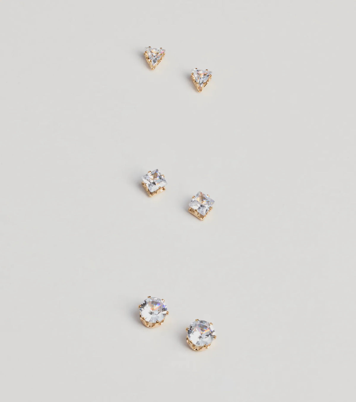 Perfect Set Cubic Zirconia Stud Earrings Pack