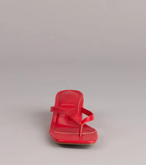 Easy Chic Thong Block Heels