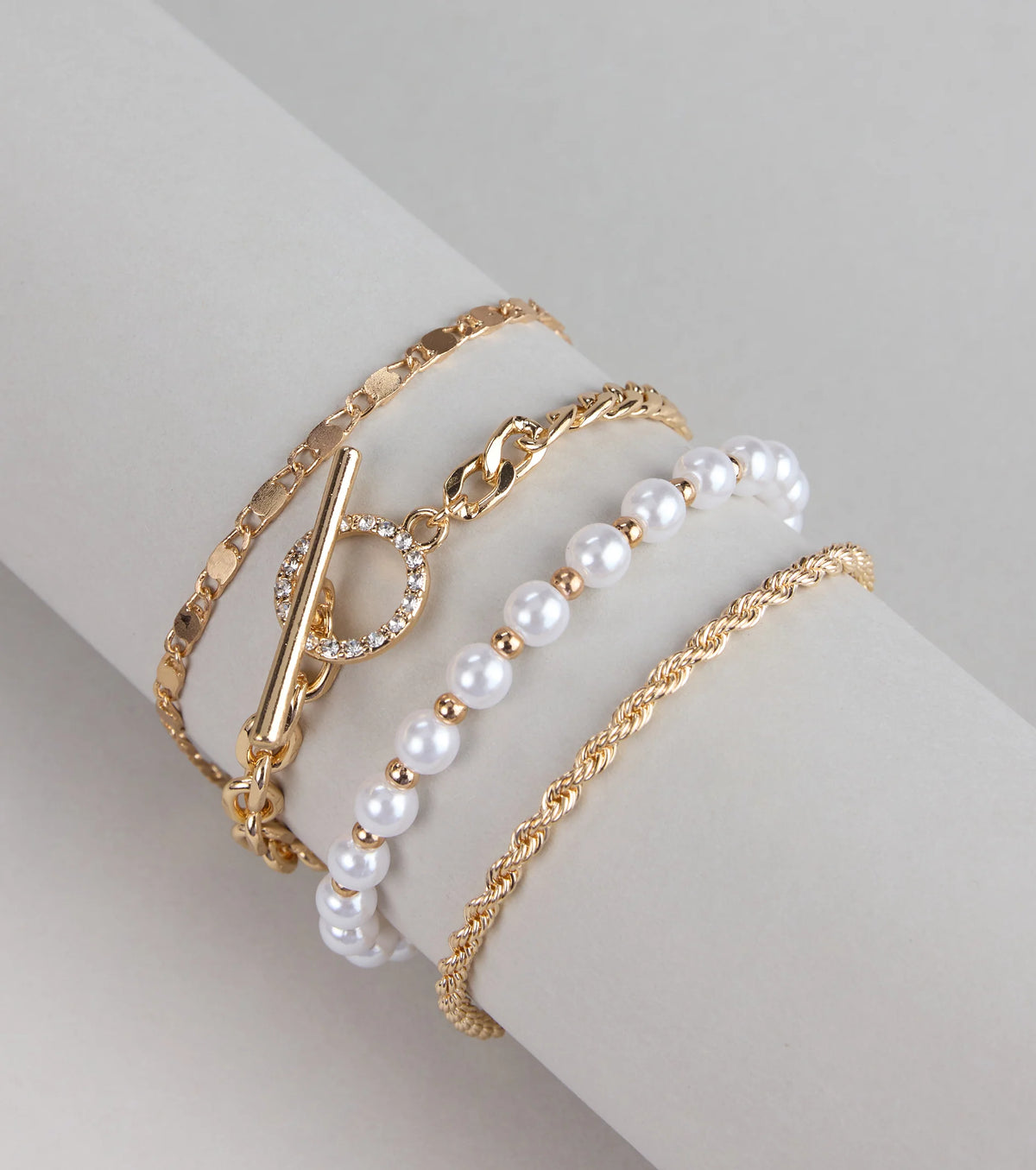 Luxe Shine Four-Piece Bracelet Set