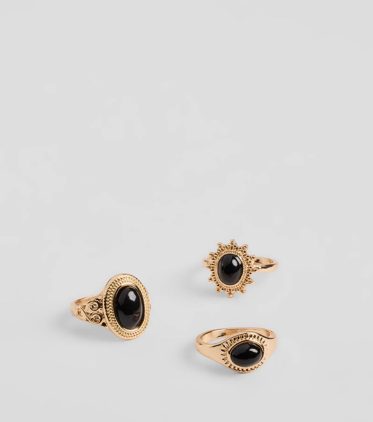 Nail The Look Three-Pack Statement Ring Set