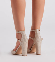 Glitz In Glitter Mesh Pointed Toe Pumps