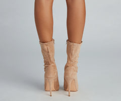 Fashion Forward Faux Suede Stiletto Boots