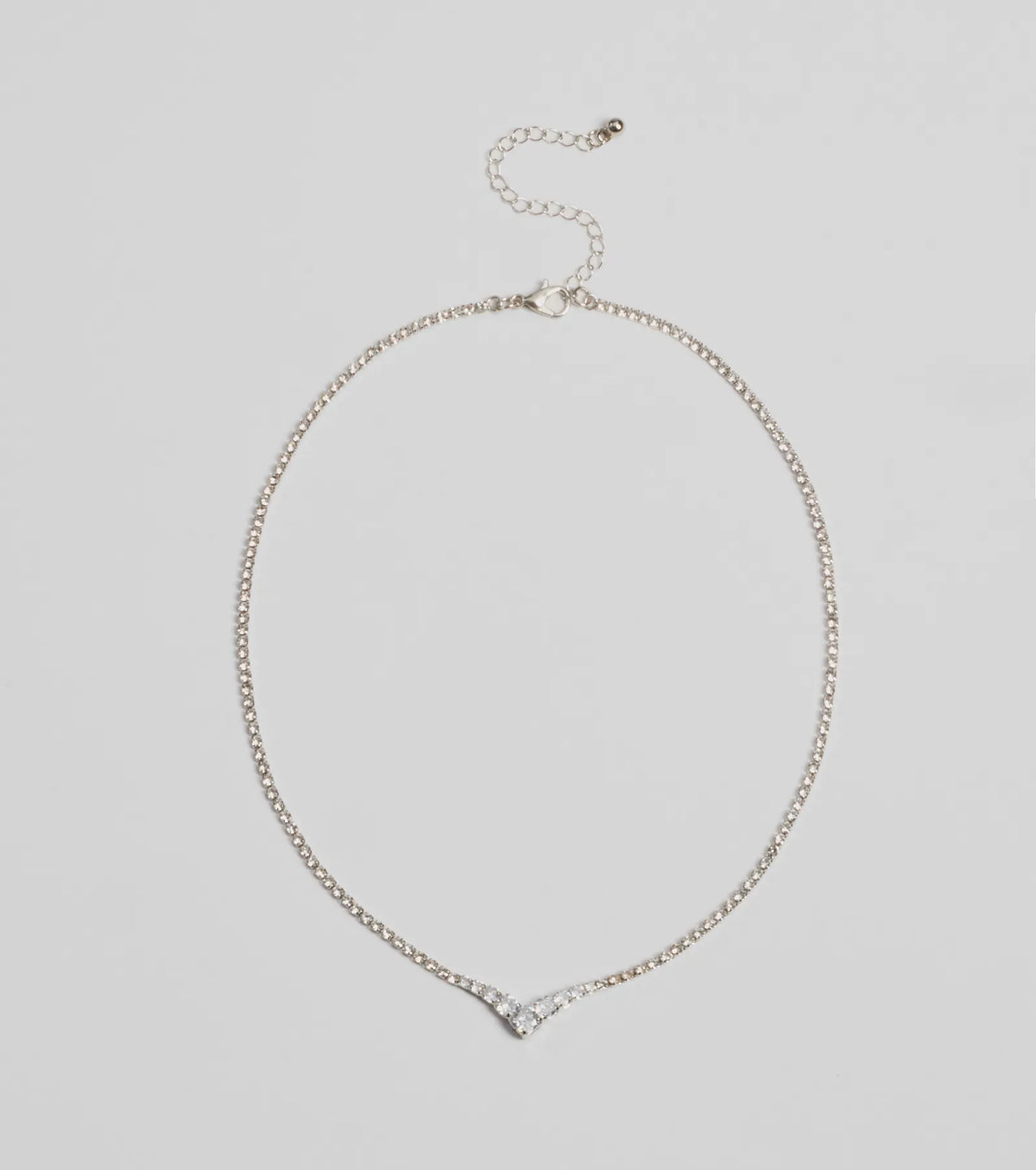 Gleam And Glow Rhinestone Necklace