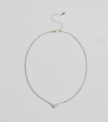 Gleam And Glow Rhinestone Necklace