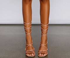 Level Up Lace Up Block Heels