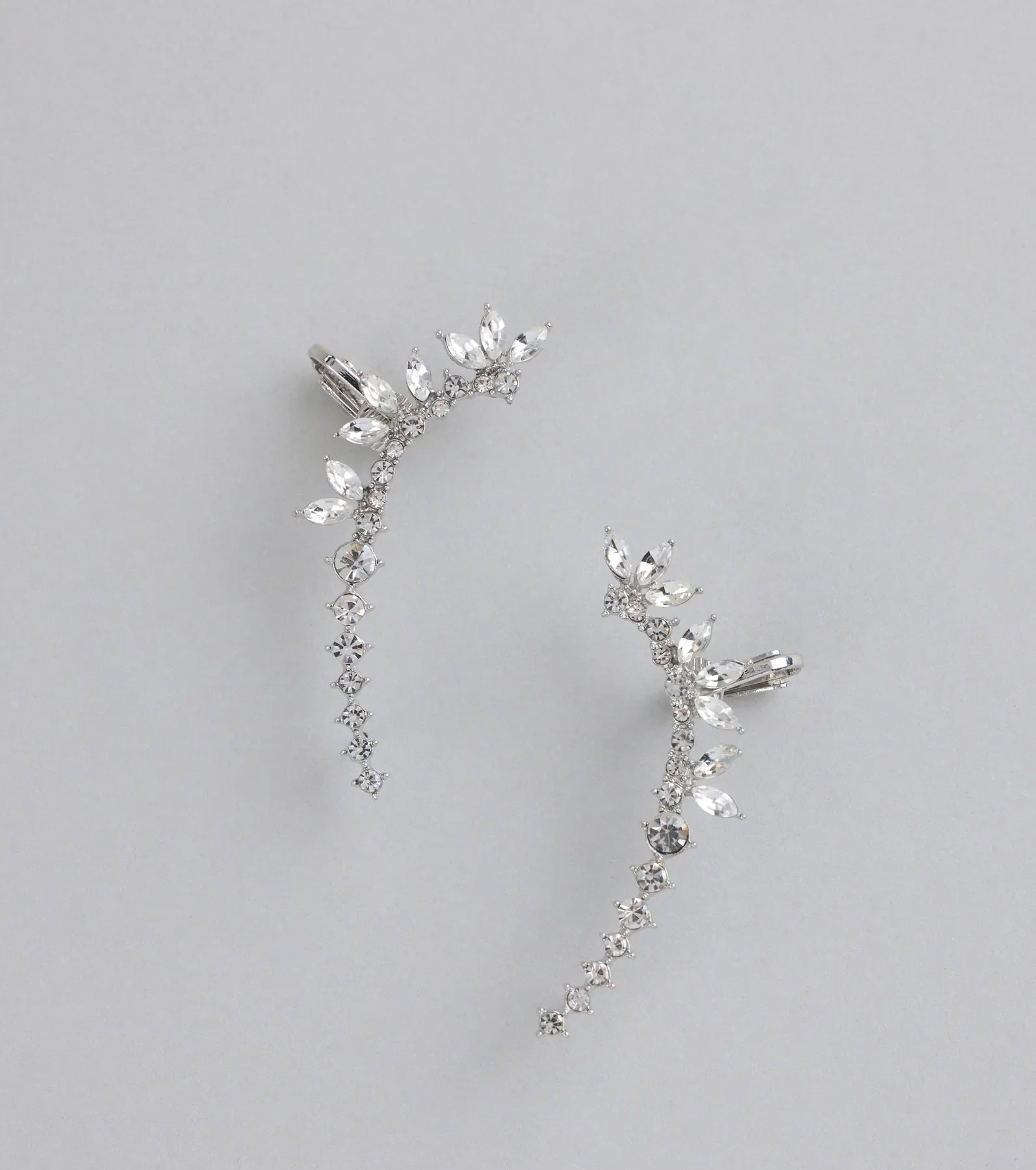 Glam Shine Rhinestone Two-Pack Ear Crawler Set