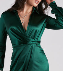 Jenesis Formal Satin Long Dress