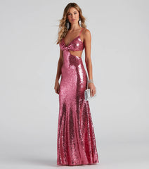 Athena Formal Cutout Sequin Dress