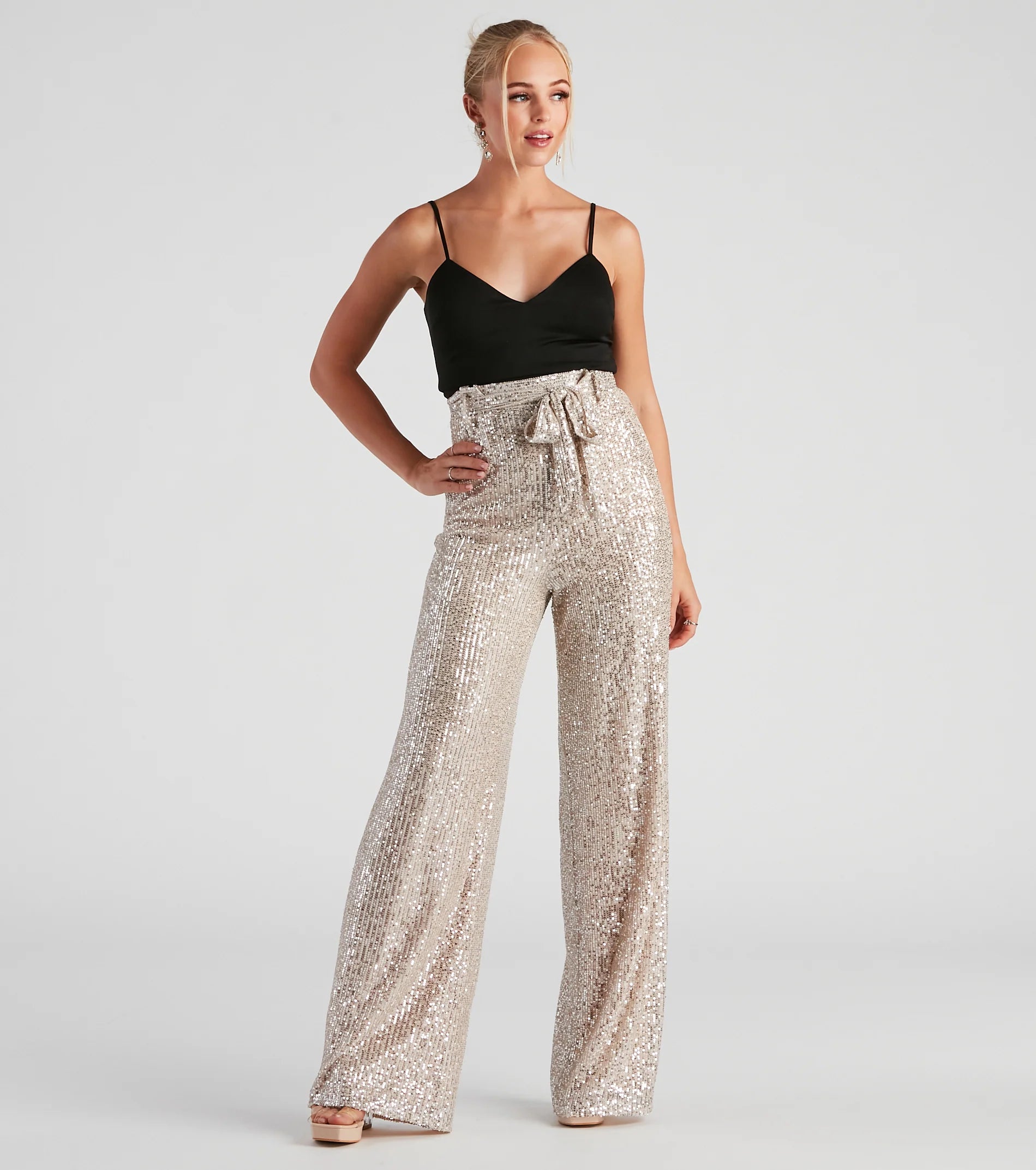 Step Up The Sparkle Sequin Jumpsuit