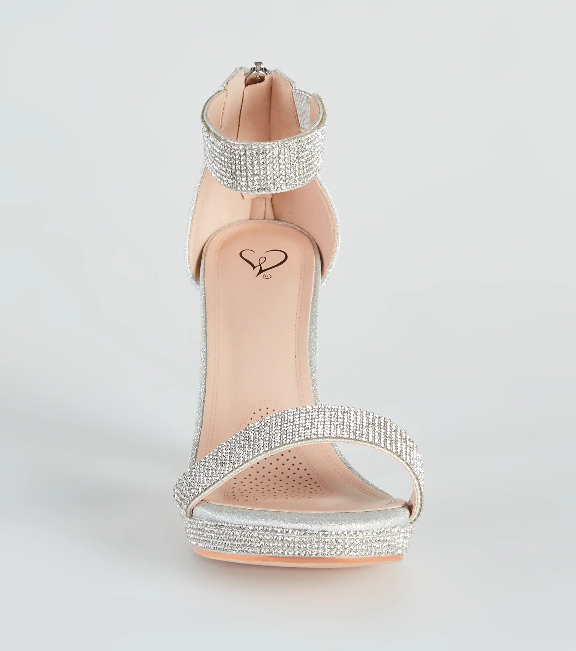 Oh My Shine Rhinestone Block Heels