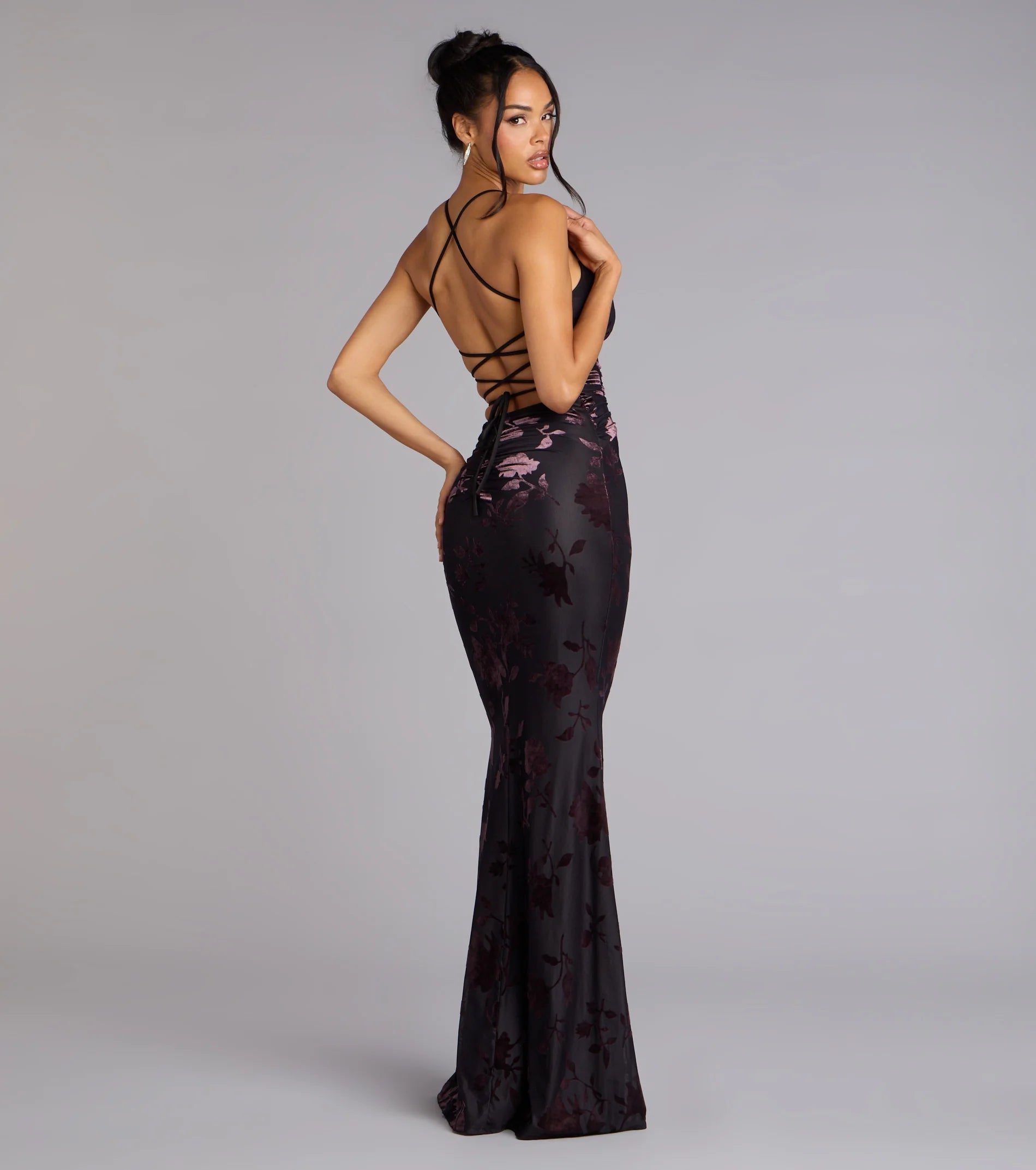 Danica Lace-Up Mermaid Formal Dress