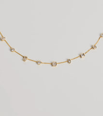 Dainty Chic Geometric Charm Rhinestone Necklace