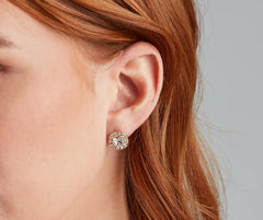 Girls Want Pearls Rhine Stud Earrings