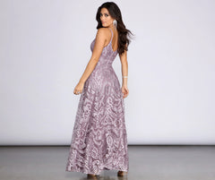 Amaya Mesh Embroidered A-Line Dress