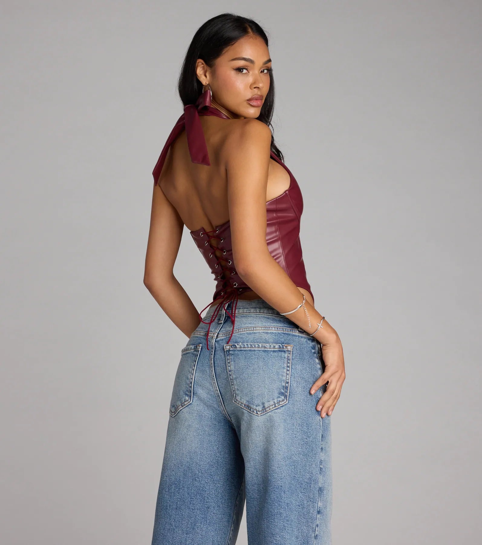 Undeniable Flair Halter Corset Top