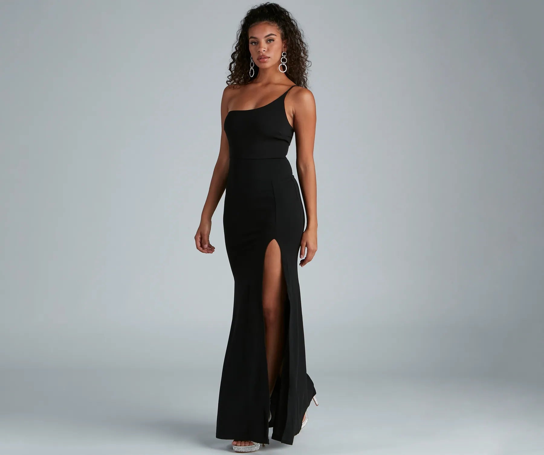 Fiona Formal One-Shoulder High Slit Dress