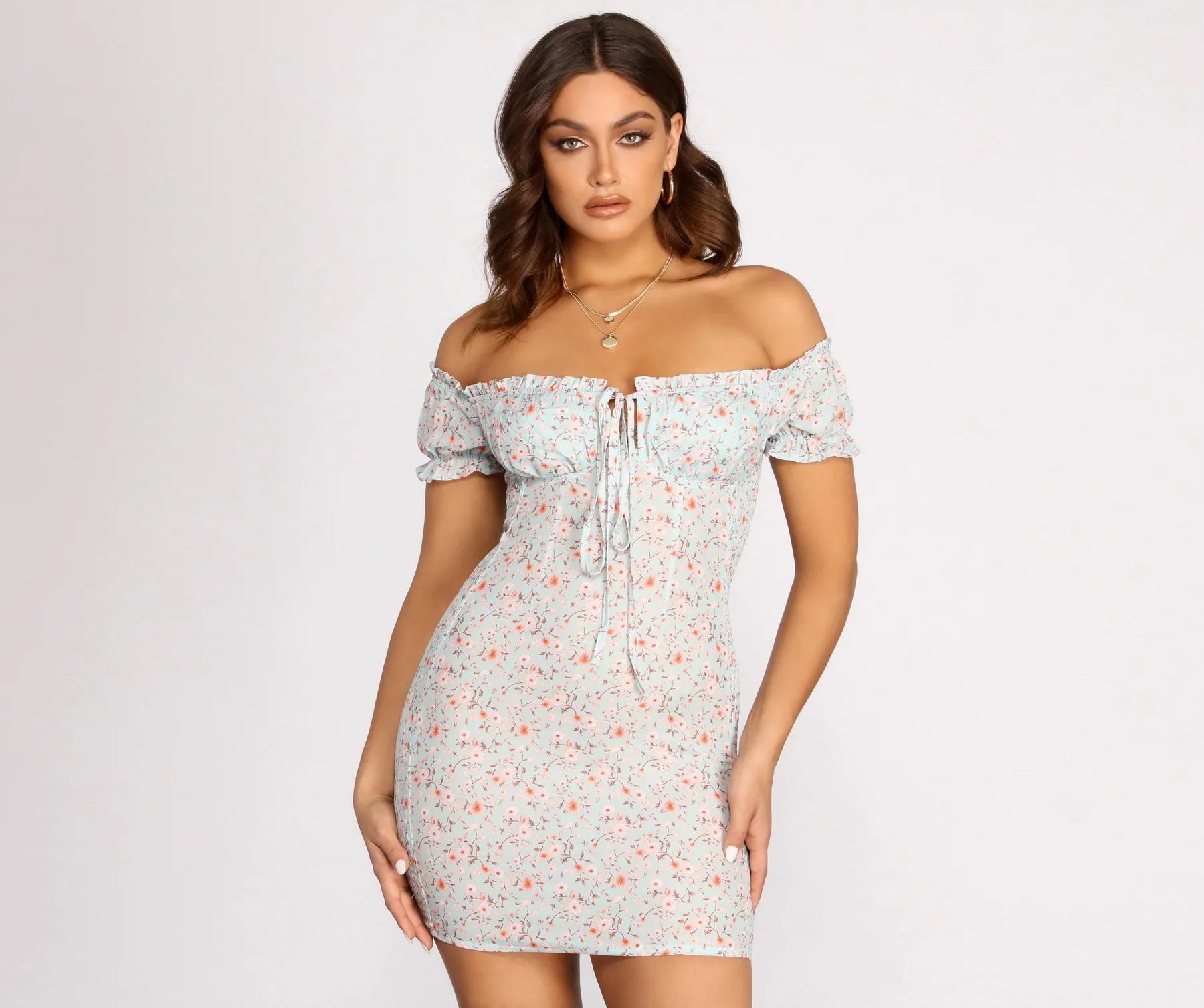 Sweet Florals Smocked Mini Dress