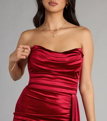 Kayleigh Satin Mini Dress With Sash